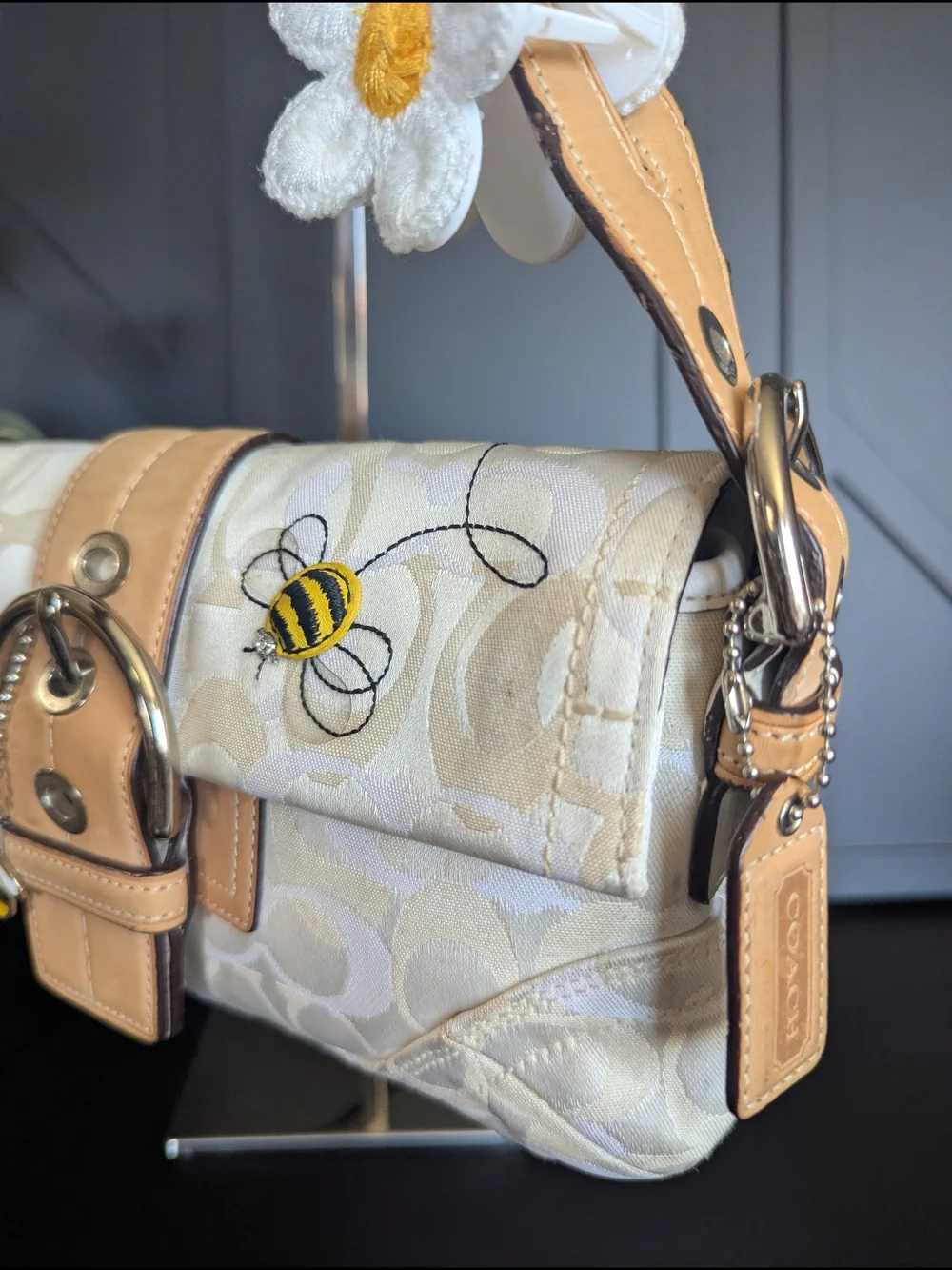 Limited Edition Coach Soho Optic Signature Bumblebee Flap Shoulder Bag
